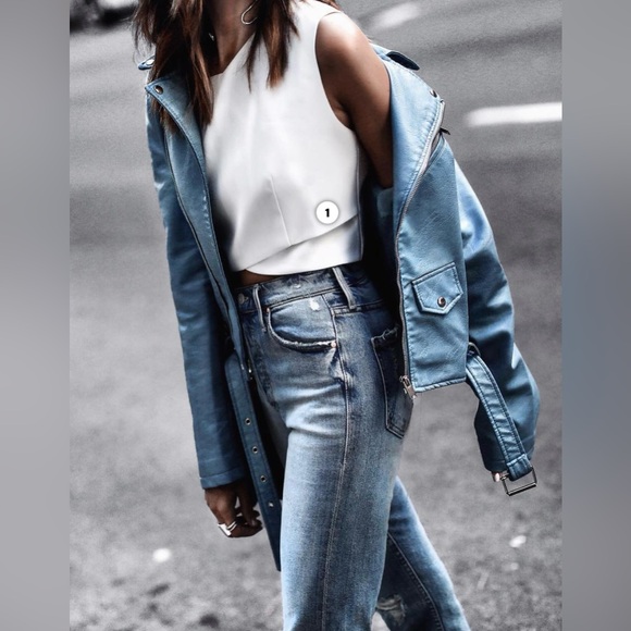 ChicWish/NWT cropped blouse Top in Off-White - Picture 6 of 7